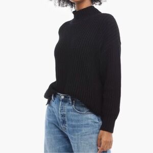 Able Black Ribbed Turtleneck Sweater